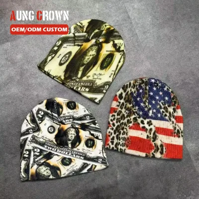 Street Fashion Sublimation Beanie,Customization Stylish Personalized Ripstop Premium Y2k Beanie with Satin Lined