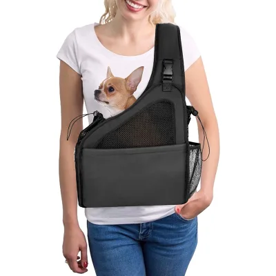 New Design Hands Free Papoose Small Animal Puppy Breathable Mesh Travel Bag Tote Pet Dog Sling Carrier