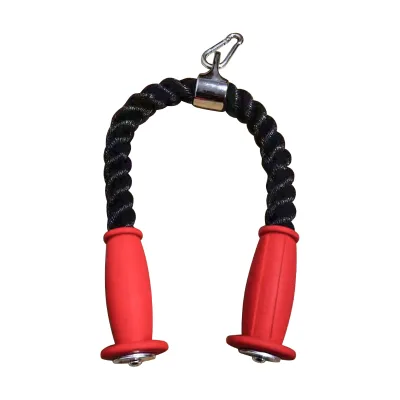 Fitness Body Building Gym Pull Rope Pull Black Nylon Cord Tricep Rope