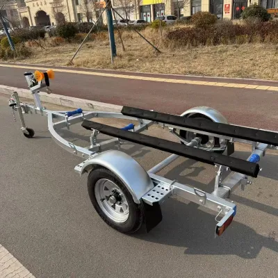 Heavy Duty Hot Dip Boat Trailer Single Dual Axle Yacht Trailer With Adjustable Rollers