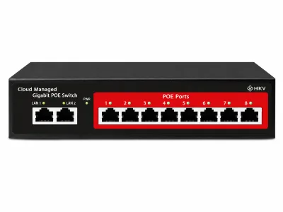 Cloud Managed Cctv Camera PoE Network Switch with Uplink Ports Waterfront Industrial Performance Gigabit Poe Switch 8 Port
