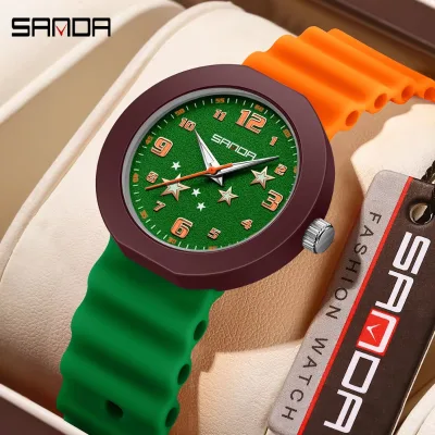 SANDA 9123 Classic Top Brand Ladies Student Casual Simple Women's Dual Calendar Elegant Female Student Quartz Wrist Watches