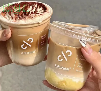 Disposable PET Cup 12oz BPA Free Clear Wholesale Bulk for Cafe Juice Bar Party Custom Print Logo
