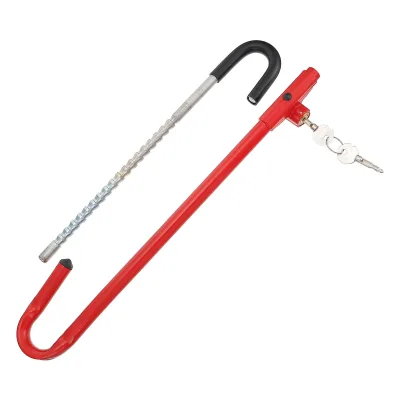 Car Vehicle Anti-Theft Security Brake Pedal Lock with Adjustable Length for Distance From Steering Wheel to Pedal Within 21-30"