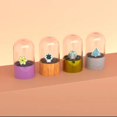 60ml 90ml 120ml Custom Size Airtight Herb Supplement Packaging Jar 3.5 Gram Dome Glass Jars with Lids