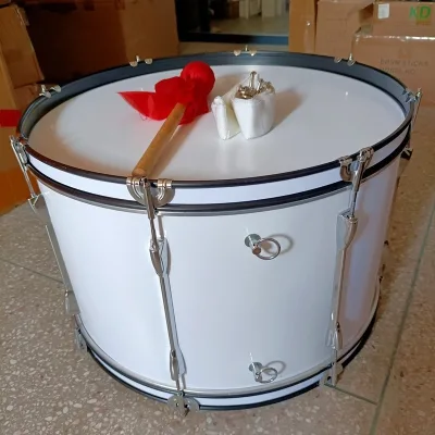 24X 12inch White Marching Drum for School Band with Strap Guangdong China