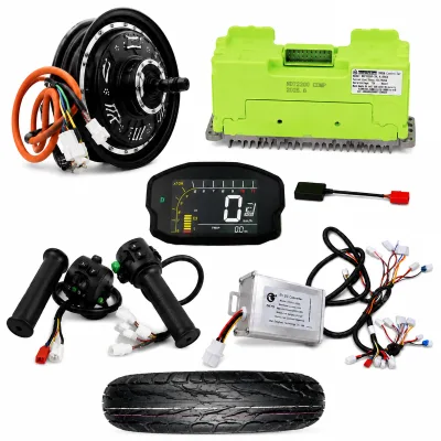 DKYS 10 Inch 40H 2000W Motor Kit with ND72200 BT Controller DKD LCD Display Throttle Wiring Harness DC Converter