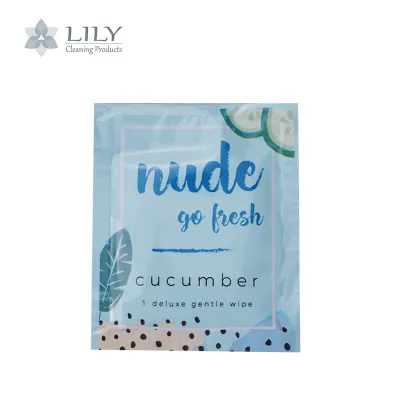 Oem Feminine Deluxe Gentle Wipe Peach and Cucumber Scent Intimate Flushable Wipes Biodegradable Non Sensitive Formula