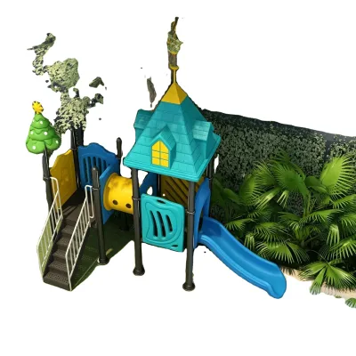 Customized Steel Plastic Outdoor Playground Tunnel Slide Castle Roof Design for Kids 500kg Capacity 2-8 Passengers