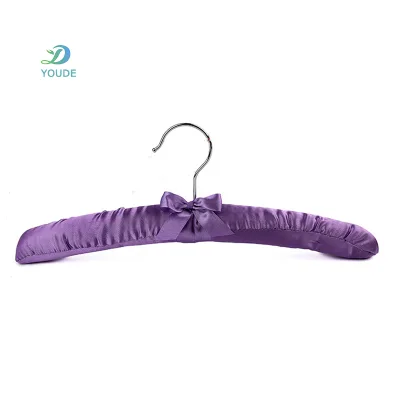 Factory Wholesale Wedding Dress Purple Multipurpose Premium Luxury Hanger Satin Clothes
