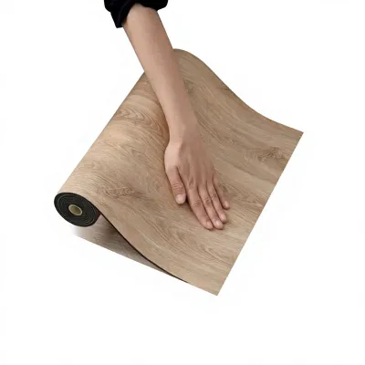 Cross-border Modern Minimalist Quick-installation PVC Self-adhesive Flooring Faux Wood Grain Thickened Waterproof Wear-resistant