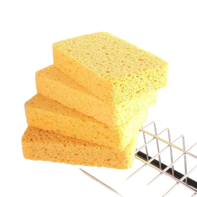Biodegradable Kitchen Tool With Water Absorption For Daily Dishwashing And Surface Wiping Wood Pulp Cellulose Sponge