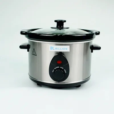 Electric Automatic Slow Cooker Olla Arrocera Ceramic Inner Pot Stainless Steel Outer Pot 2.5L Capacity Mechanical Timer Control