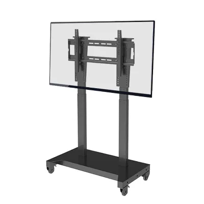 Movable TV Lift Mechanism Motorized Support Floor Mounted Trolley Conference Room Integrated Machine Rack Mobile TV Cart