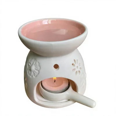 Ceramic Candle Aroma Essential Oil burner Home Fragrance for Indoor Use Bedroom Tea Ceremony Buddhist Offering; Creative