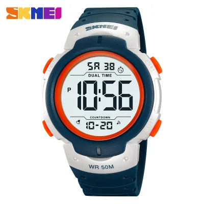 SKMEI 2304 Luxury Men's Sport Digital Chronograph Wristwatch Fashion Plastic Dial 26mm Band