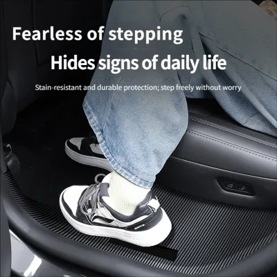 PP Injection Door Sill Protector Anti-Scratch Entry Guard Plate Sports Style Easy Installation Fit for Tesla Model Accessories