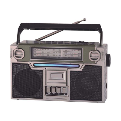 Old Style Solar panel Radio wireless link multi-band AM FM Radio with USB TF card and flashlight
