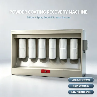 Low Waste Full Automatic Powder Collecting Device Double Stage Cyclone Powder Recovery Machine Anti-static Filter Cartridge