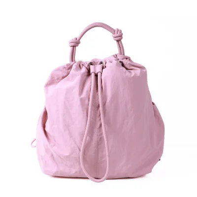 Lightweight Water Resistant Portable Drawstring Transformable Backpack for Women Casual Top Handle Bag for Daily Travel