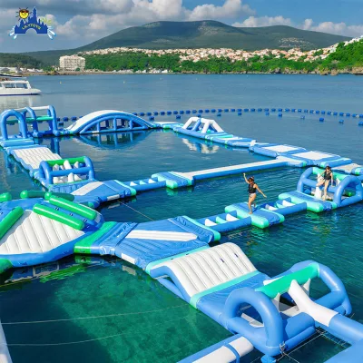 Large Aqua Park Water Sports Equipment Giant Inflatable Floating Obstacles Water Park Indoor Water Park Design Express Air Sea