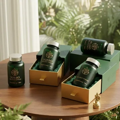 Glass vitamin container bottle packaging frosted Medical pill Capsule vitamin bottle matte glass frosted green vitamin bottle
