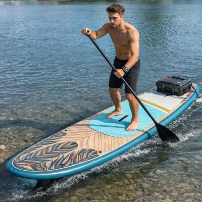 Power Fin Electric Motor Propeller with Battery Stand-Up Paddleboarding Accessory for Inflatable Board and Kayak