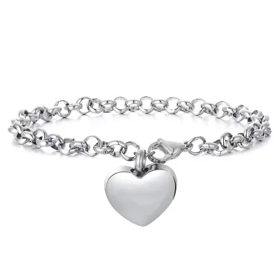Heart Locket Bracelet Cremation Bracelet Ashes Holder Bracelet Urn