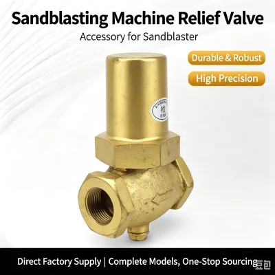 Pure Copper Pneumatically Controlled Exhaust Valve, T Type Shut Off Valve for Mobile High Pressure Sandblaster Tank Accessories