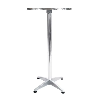 Aluminum Round Folding Bar Table Set-Portable Outdoor Patio Furniture