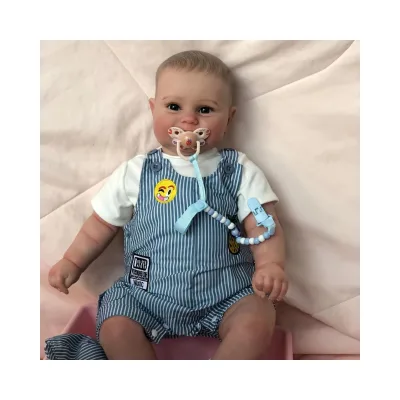 New 60CM Boy Baby Size Reborn Toddler Maddie Boy Lifelike 3D Skin Multiple Layers Soft Body Doll for Girls Boy Kids Toys