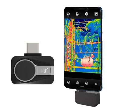 HTI 25hz High Resolution Phone Scanner Face Recognition 256x192 Thermal Camera for Water Leak Toilet Ceiling