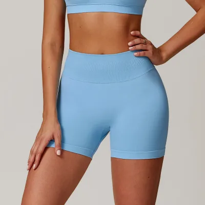 Women Contour Fit Biker Shorts Seamless High Rise Activewear Bottom 7655