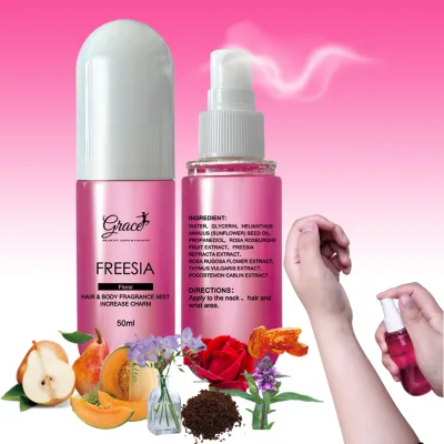 Custom Label Unisex 50ml Elegant Floral Aroma Summer Essential Parfum Fragrance Spray Freesia Pheromone Perfume Oil