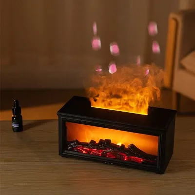 Retro fireplace simulated flame smart home remote control aromatherapy machine