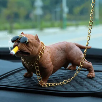 Auto Car Dog Resin Decor Dog Dolls Ornaments Simulated Car Pendant Toys Vehicle