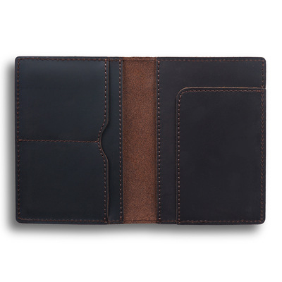 Passport Cover Genuine Leather Handmade Travel Passport Wallet Crazy Horse Leather Card Holders Vintage Passport Holders