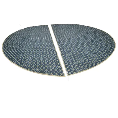 GSD Outdoor Canvas Tent Half Moon PP Polypropylene Bell Tent Mat 4M 5M 6M Washable Large Woven Plastic Round Mat for Bell Tent