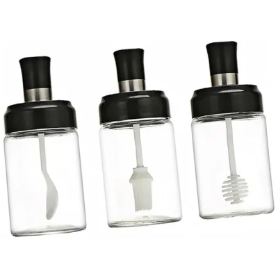 Wholesale Kitchen Supplies Seasoning Bottles Household Glass Bottles Oil Pots Cross-border Commercial Creative Seasoning Bottles