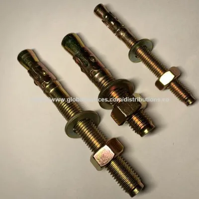 High quality yellow zinc plated wedge anchor bolt