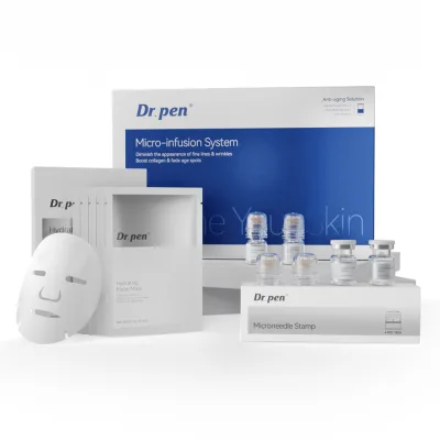 Dr Pen MIS20 Serum Microneedling Kit Face Gold Home Use Set Complete Set Daily Care Professional