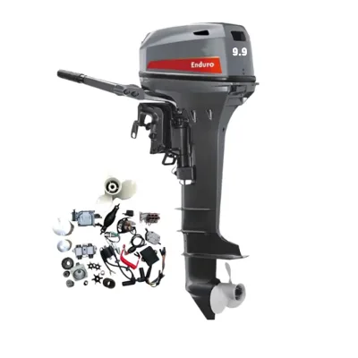 Fit for Yamaha 15HP 2-Stroke Short Shaft Outboard Motor Manual Start Low Fuel Consumption for Aluminum Pontoon Boat