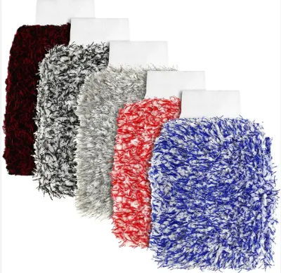 Premium Microfiber Car Wash Gloves Super Soft Sufibrils Plush Color Details for Detailed Cleaning