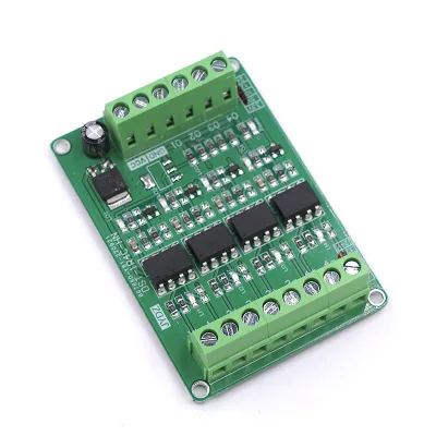 4-channel high-speed optocoupler isolation conversion 6N137 encoder counter PLC level signal amplification NPN/PNP