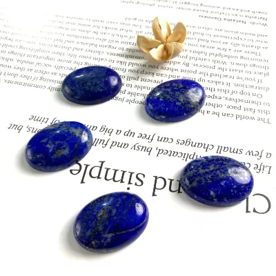 Lapis Lazuli Flat Back Semi-Finished Loose Stone Faceted Polished Direct Supply Manufacturer for Jewelry Oval Cabochon