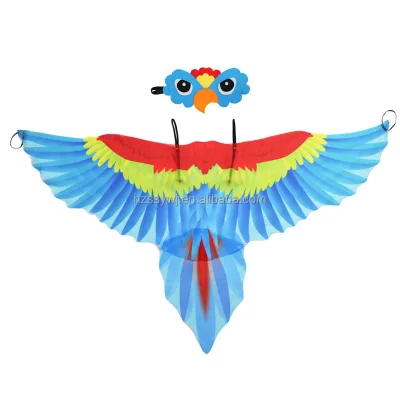 In Stock Parrot Wings Animal Cape Bird Headdress Kindergarten Performance Props Angel Wings for Halloween Children