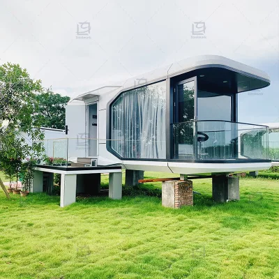 Factory Direct Sell Prefab House Galvanized Steel Structure Movable Hotel Modular Eco Space Capsule House