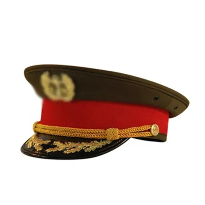 Factory Price Wholesale Aircraft Commander Hat High Quality Sea Captain Cap Lieutenant Cap Wide-Brimmed Service Cap for Men