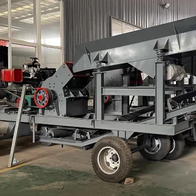 Mobile Impact Crusher Mobile Concrete Block Crushing Station Road Stone Processing Equipment