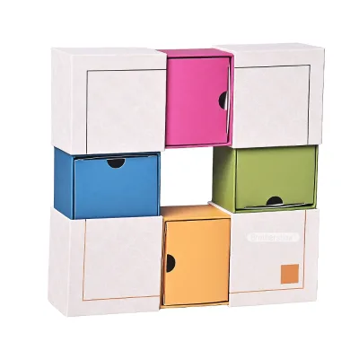 New Design Customized Handmade Luxury Cosmetics Skincare Sleeve Cardboard Recyclable Sliding Drawer Gift Box Set